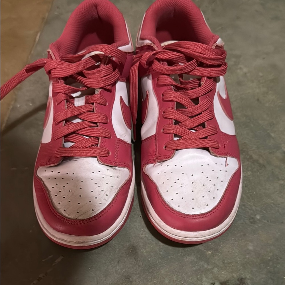 Nike Crimson and White Low-Top Sneakers